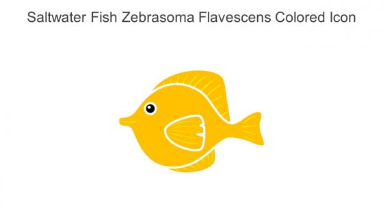 Saltwater Fish Zebrasoma Flavescens Colored Icon In Powerpoint Pptx Png And Editable Eps Format