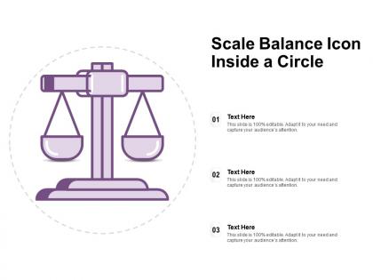 Scale balance icon inside a circle