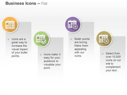 Schedule add and delete calendar fixed schedule for business ppt icons graphics