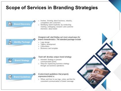 Scope of services in branding strategies ppt powerpoint presentation icon pictures