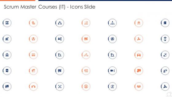 Scrum master courses it icons slide ppt model template
