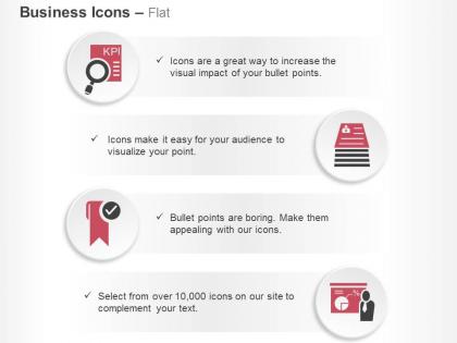 Search for kpi data folders ribbon pie graph result analysis ppt icons graphics