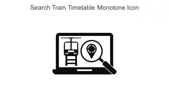 Search Train Timetable Monotone Icon In Powerpoint Pptx Png And Editable Eps Format