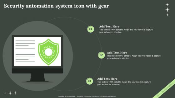 Security Automation System Icon With Gear
