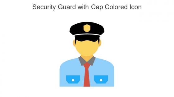 Security Guard With Cap Colored Icon In Powerpoint Pptx Png And Editable Eps Format