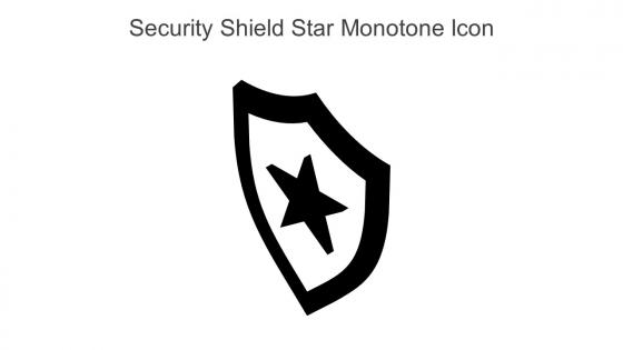 Security Shield Star Monotone Icon In Powerpoint Pptx Png And Editable Eps Format