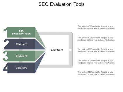 Seo evaluation tools ppt powerpoint presentation icon layout ideas cpb