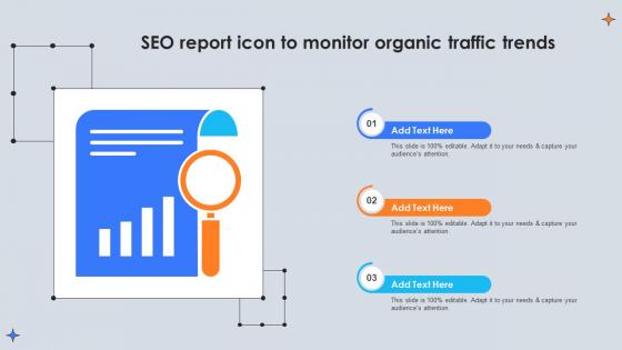 Seo Report Icon To Monitor Organic Traffic Trends