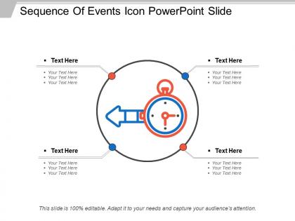 Sequence of events icon powerpoint slide