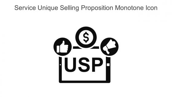 Service Unique Selling Proposition Monotone Icon In Powerpoint Pptx Png And Editable Eps Format