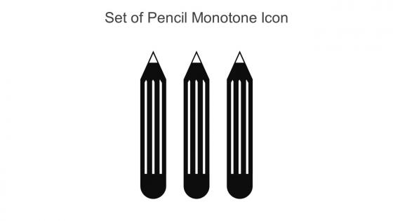 Set Of Pencil Monotone Icon In Powerpoint Pptx Png And Editable Eps Format