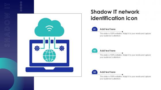 Shadow IT Network Identification Icon Ppt Slides
