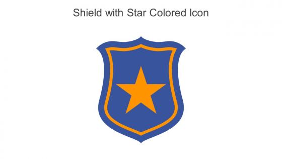 Shield With Star Colored Icon In Powerpoint Pptx Png And Editable Eps Format