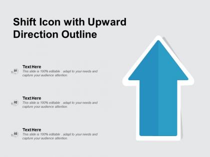 Shift icon with upward direction outline