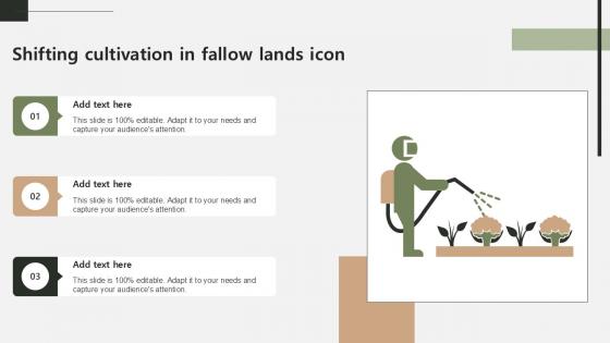 Shifting Cultivation In Fallow Lands Icon Ppt Slides