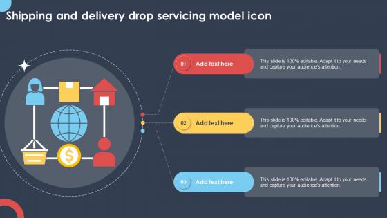 Shipping And Delivery Drop Servicing Model Icon Ppt Sample