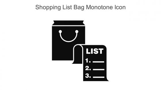 Shopping List Bag Monotone Icon In Powerpoint Pptx Png And Editable Eps Format