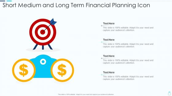 Short medium and long term financial planning icon