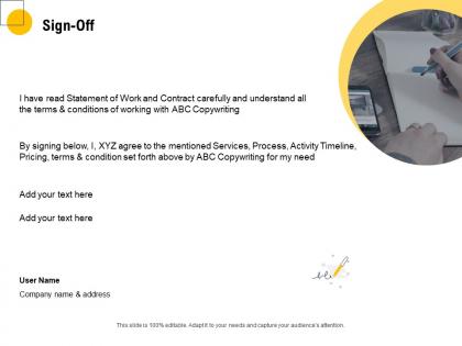 Sign off management ppt powerpoint presentation icon background image