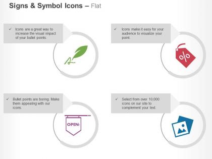 Signature discount open tag image viewer ppt icons graphics