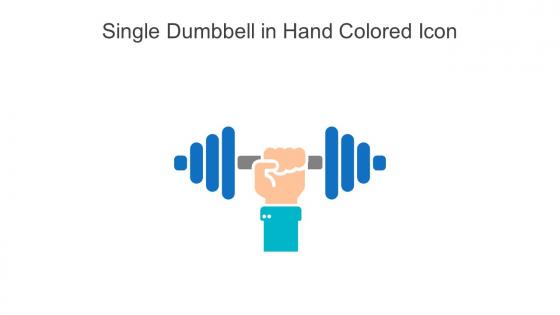 Single Dumbbell In Hand Colored Icon In Powerpoint Pptx Png And Editable Eps Format