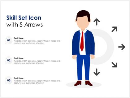 Skill set icon with 5 arrows