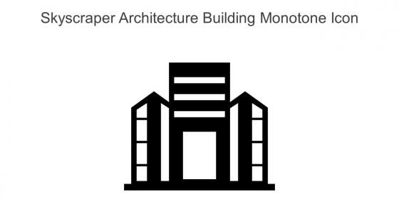 Skyscraper Architecture Building Monotone Icon In Powerpoint Pptx Png And Editable Eps Format