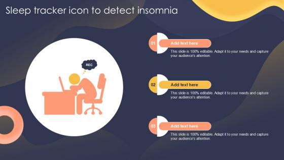 Sleep Tracker Icon To Detect Insomnia Ppt Example