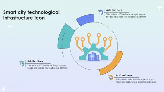 Smart City Technological Infrastructure Icon Ppt Sample