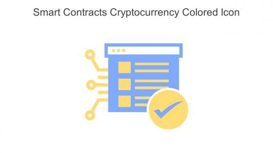 Smart Contracts Cryptocurrency Colored Icon In Powerpoint Pptx Png And Editable Eps Format
