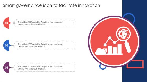 Smart Governance Icon To Facilitate Innovation Ppt Sample