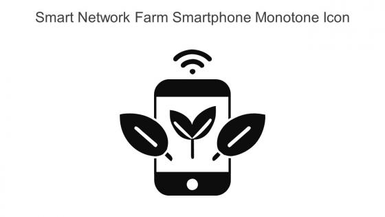 Smart Network Farm Smartphone Monotone Icon In Powerpoint Pptx Png And Editable Eps Format