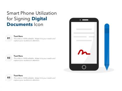 Smart phone utilization for signing digital documents icon