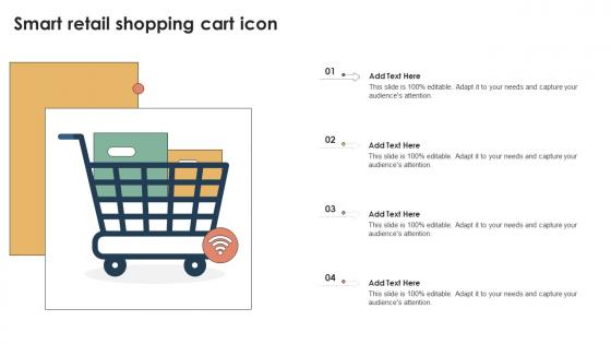 Smart Retail Shopping Cart Icon Ppt Slides