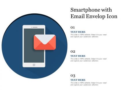 Smartphone with email envelop icon