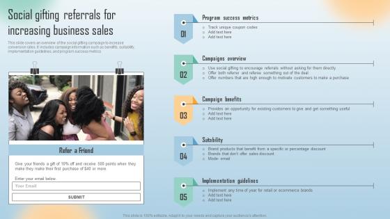Social Gifting Referrals For Increasing Business Sales Word Of Mouth Marketing