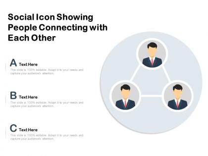 Social icon showing people connecting with each other