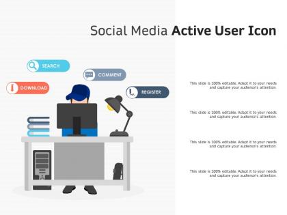 Social media active user icon