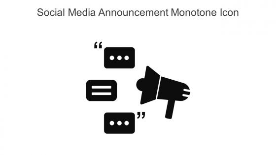 Social Media Announcement Monotone Icon In Powerpoint Pptx Png And Editable Eps Format