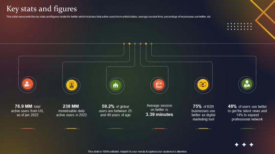 Social Media Company Profile Key Stats And Figures Ppt Icon Designs Download CP SS V