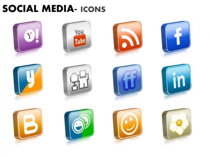 Social media icons diagram 2