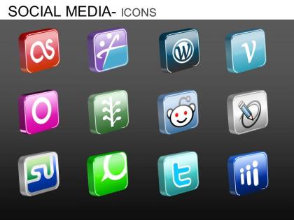 Social media icons powerpoint presentation slides db