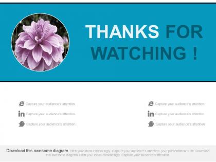 Social media icons with thanks giving slide powerpoint slides