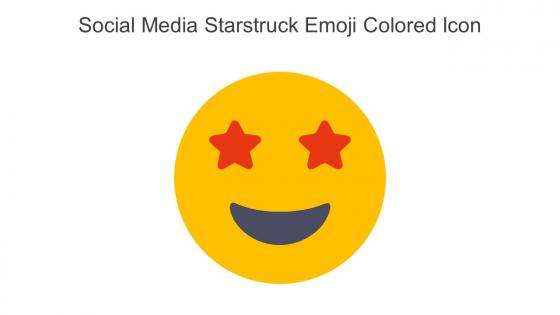 Social Media Starstruck Emoji Colored Icon In Powerpoint Pptx Png And Editable Eps Format