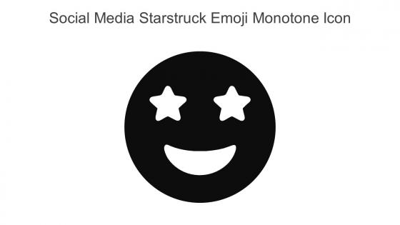Social Media Starstruck Emoji Monotone Icon In Powerpoint Pptx Png And Editable Eps Format