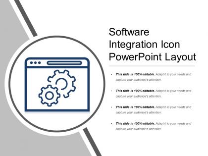 Software integration icon powerpoint layout