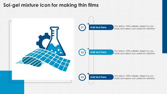 Sol Gel Mixture Icon For Making Thin Films Ppt Template