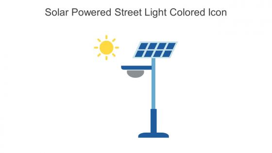Solar Powered Street Light Colored Icon In Powerpoint Pptx Png And Editable Eps Format