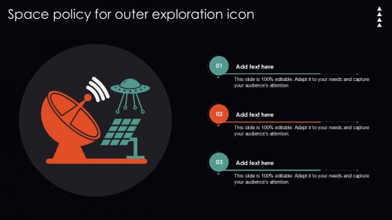 Space Policy For Outer Exploration Icon Ppt Presentation