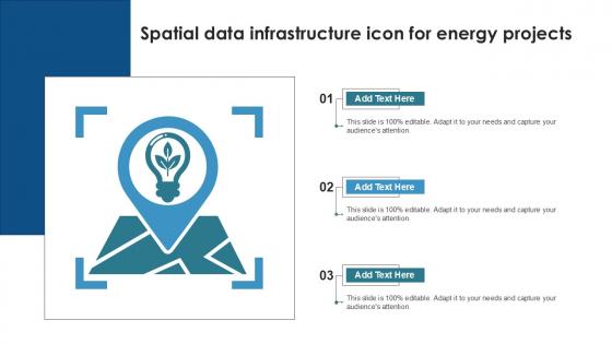 Spatial Data Infrastructure Icon For Energy Projects Ppt Presentation